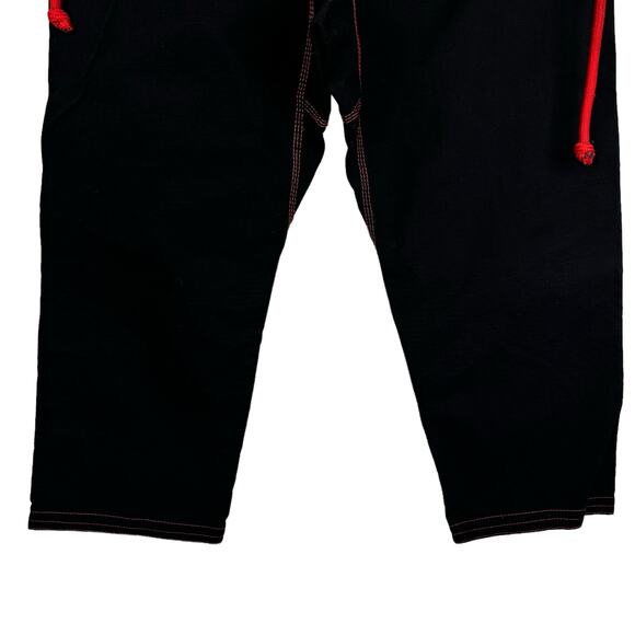 Global Martial Arts Jui Jitsu Gi Pants Drawstring Waist Black Red Size A-0 - Picture 8 of 9